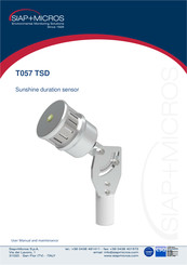 SIAP+MICROS T057 TSD User Manual And Maintenance