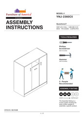 Furniture of America YNJ-2360C5 Assembly Instructions Manual