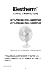 Bestherm FT30F Instruction Manual