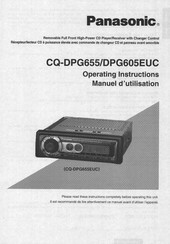 Panasonic CQDPG655EUC - AUTO RADIO/CD DECK Operating Instructions Manual