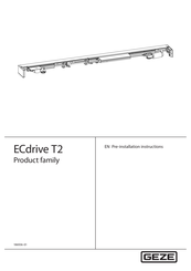 GEZE ECdrive T2 Series Pre-Installation Instructions