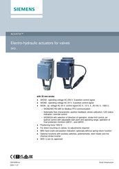 Siemens ACVATIX SKD60U Manual