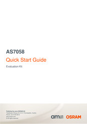 AMS AS7058 Quick Start Manual
