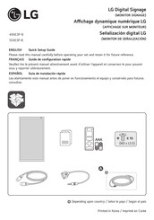 LG 55XE3P-B Quick Setup Manual