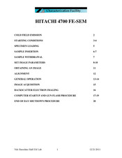Hitachi 4700 FE-SEM Manual