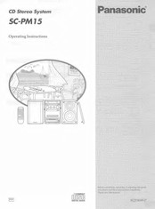 Panasonic SCPM15 - CD STEREO SYSTEM Operating Instructions Manual
