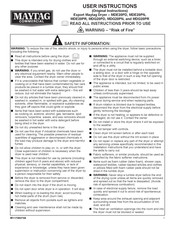 Maytag Commercial MDE20PD User Instructions