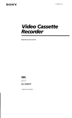 Sony SLV-640HF   (primary manual) Operating Instructions Manual