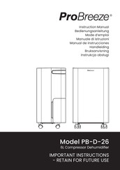 ProBreeze PB-D-26 Instruction Manual