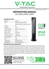 V-Tac VT-820 Instruction Manual
