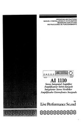 Sherwood Live Performance Sound AI 1110 Operating Instructions Manual