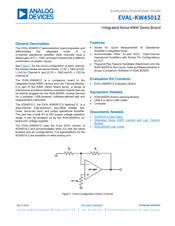Analog Devices EVAL-KW4501Z User Manual