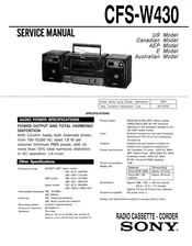 Sony CFS-W430 Service Manual