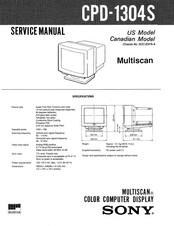Sony Multiscan CPD-1304S Service Manual