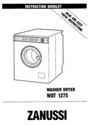Zanussi WDT 1275 Instruction Booklet