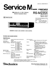 Technics RS-M235X Service Manual