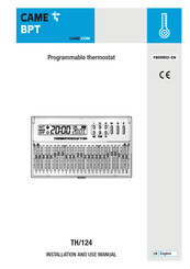 CAME BPT TH/124 Installation And Use Manual