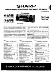 Sharp GF-500H Service Manual