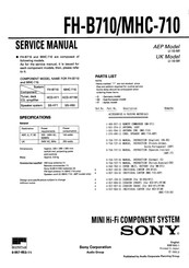 Sony MHC-710 Service Manual