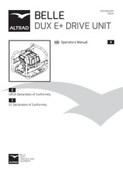 Altrad BELLE DUX E+ DRIVE UNIT Operator's Manual
