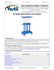 Vestil MT-3048-LP Operation Instructions Manual