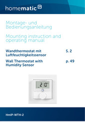 HomeMatic HmIP-WTH-2 Mounting Instruction And Operating Manual