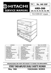 Hitachi HRD-200 Service Manual