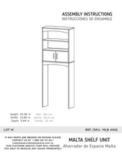 TUHOME Furniture MALTA MLB 4442 Assembly Instructions Manual