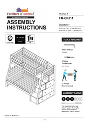 Furniture of America FM-BK611 Assembly Instructions Manual