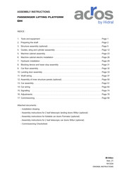 Hidral acros DH Assembly Instructions Manual