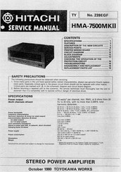 Hitachi HMA-7500MKII Service Manual
