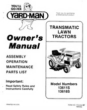 Yard-Man 13611S Owner's Manual