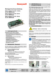 Honeywell MBPSU140 Mounting And Connection Instructions