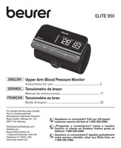 Beurer ELITE 950 Instructions For Use Manual