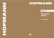 Hofmann RFX364NFBI/HF User's Operation Manual