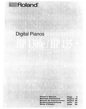 Roland HP 1300e Owner's Manual