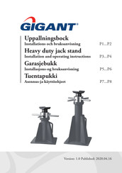 Gigant TZ200012 Installation And Operating Instructions Manual