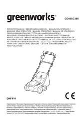 GreenWorks DHF410 Operator's Manual