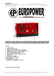 Europower EPS11DE User Manual