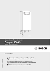 Bosch OptiFlow Professional GWH12 1 CTD E23 Installation Manual