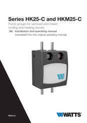 Watts HK25-C Series Installation And Operating Manual