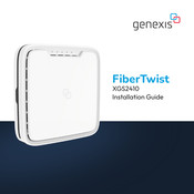 Genexis FiberTwist XGS2410 Installation Manual