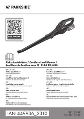 Parkside PLBA 20-Li B3 Instructions Manual