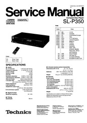 Technics SL-P350 Service Manual
