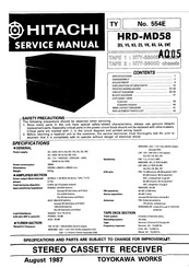Hitachi HRD-MD58 Service Manual