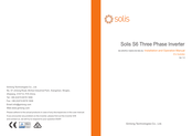 SOLIS S6-GR3P6K03-NV-ND-AU Installation And Operation Manual