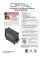 ORTAL 60H Front Facing Installation And Operation Manual