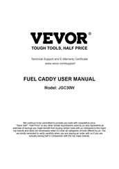 VEVOR JGC30W User Manual