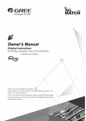 Gree GKH(20)DA-D6DNA1B/I Owner's Manual