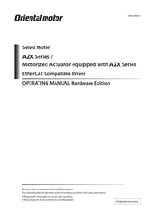 Oriental motor AZXM1175 Operating Manual